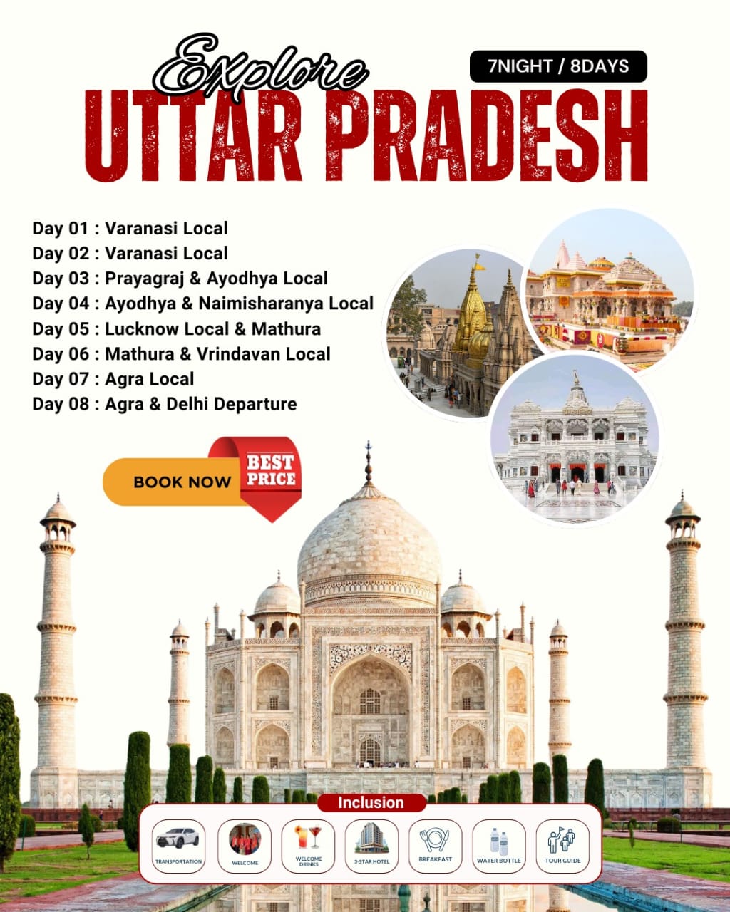 Explore Uttar Pradesh with Aaradhya Tour and Travels